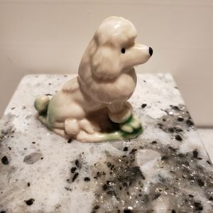 Red Rose figurine of Poodle.